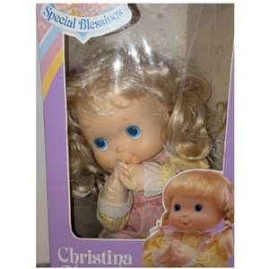 Vintage 1988 Kenner Special Blessings Christina Doll Blonde Blue Eyes In Box